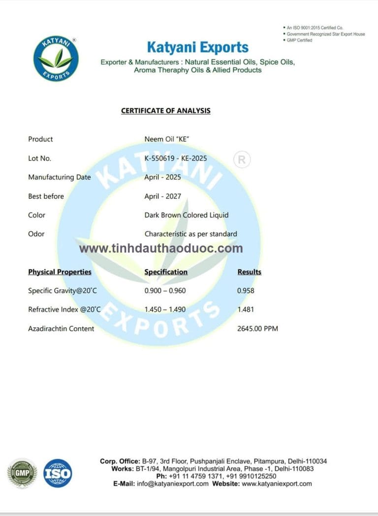 Coa tinh dầu là gì 1